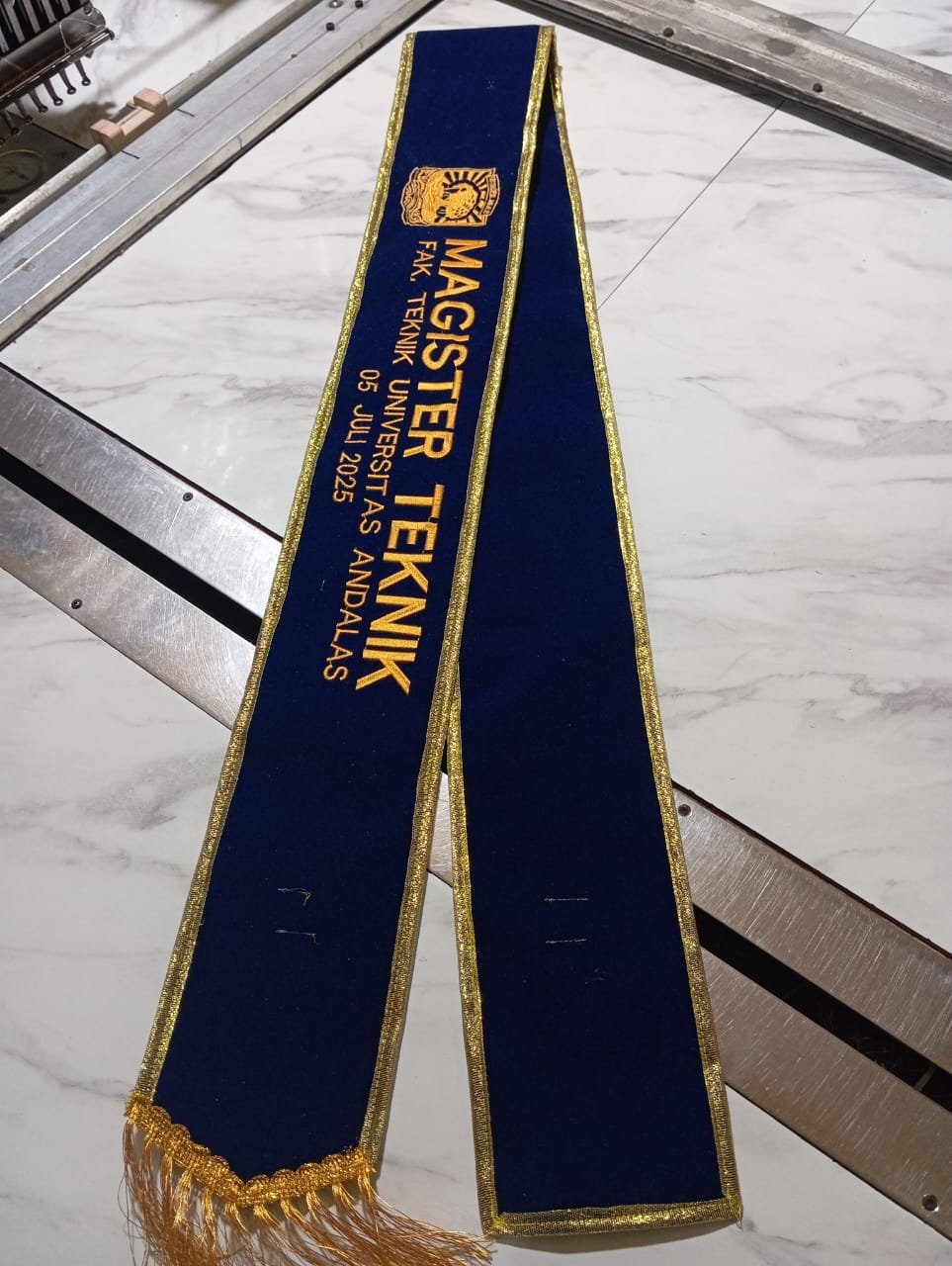 Salempang Beludru 03 (Tiga Baris Bordir)