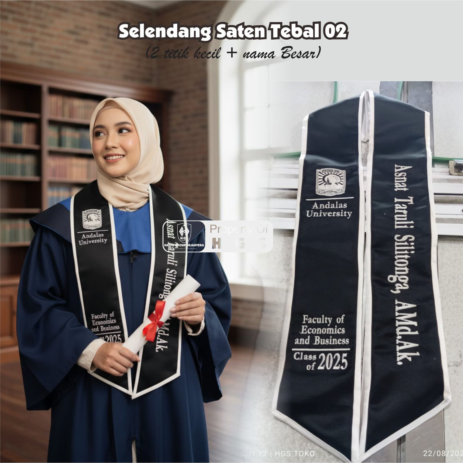 Selendang Saten Tebal  02