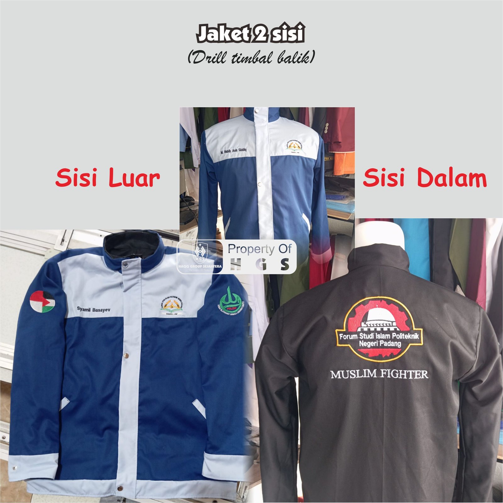 Jaket (drill timbal balik)