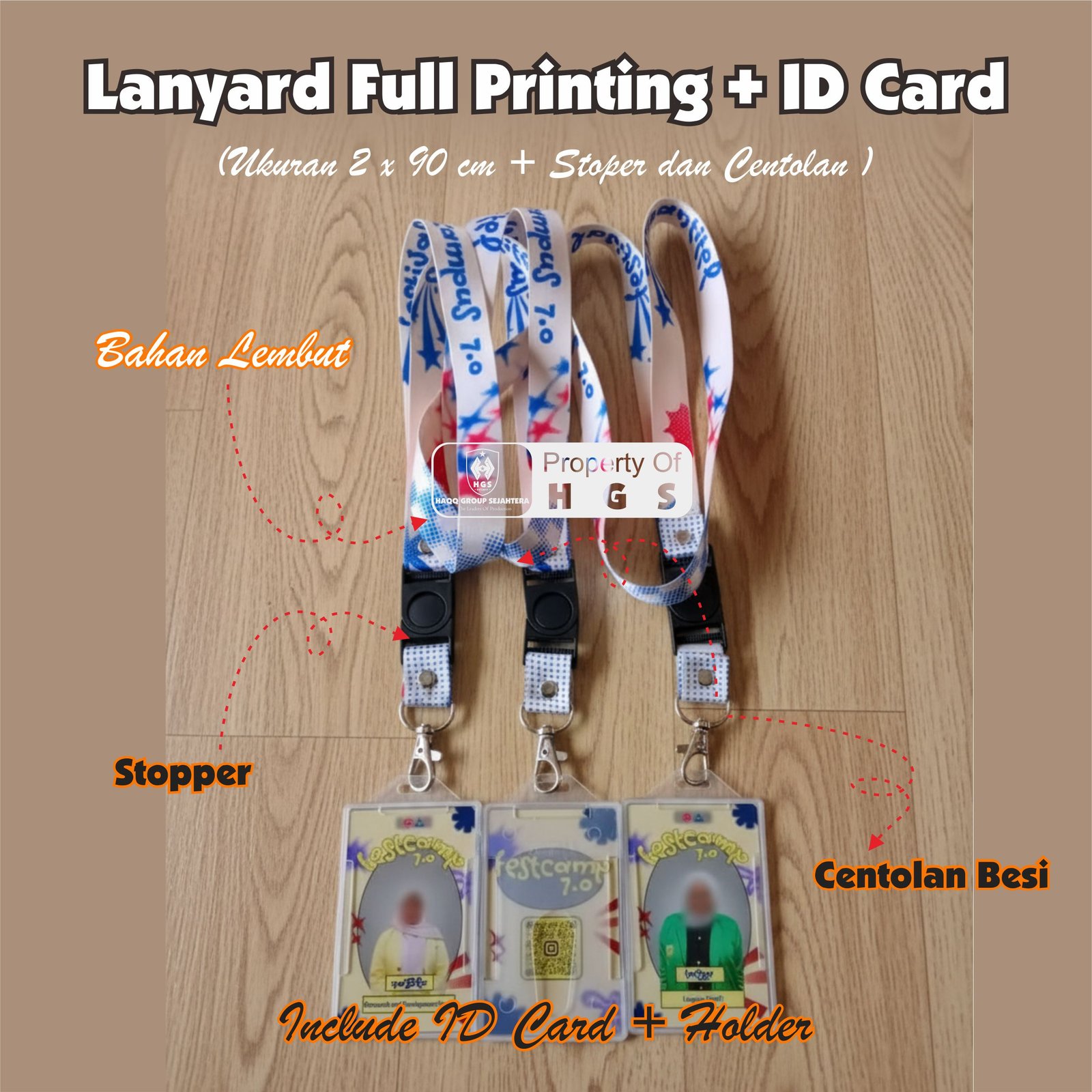 Lanyard Full Printing + id card